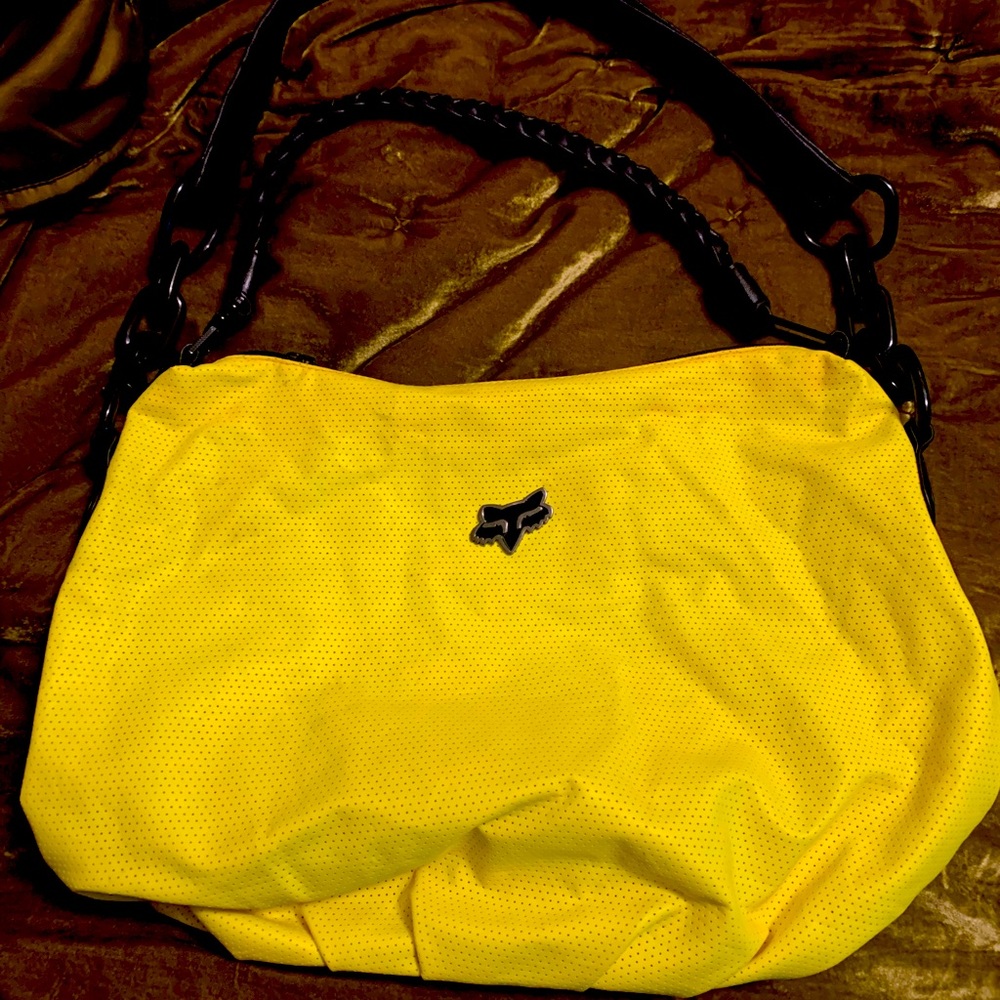 Fox brand yellow neon shoulder bad